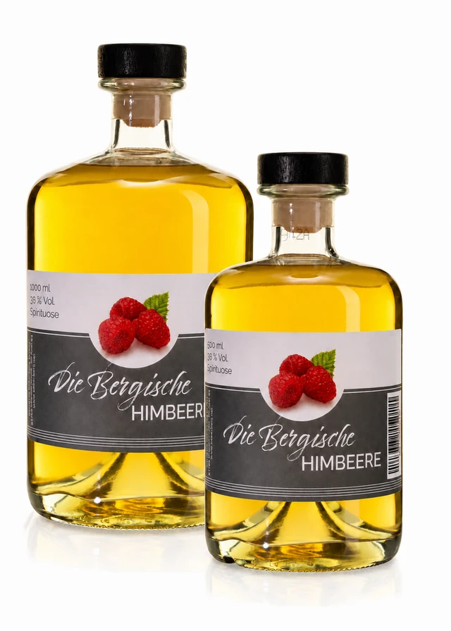 Die Bergische Himbeere in 1,0 l und 0,5 l
