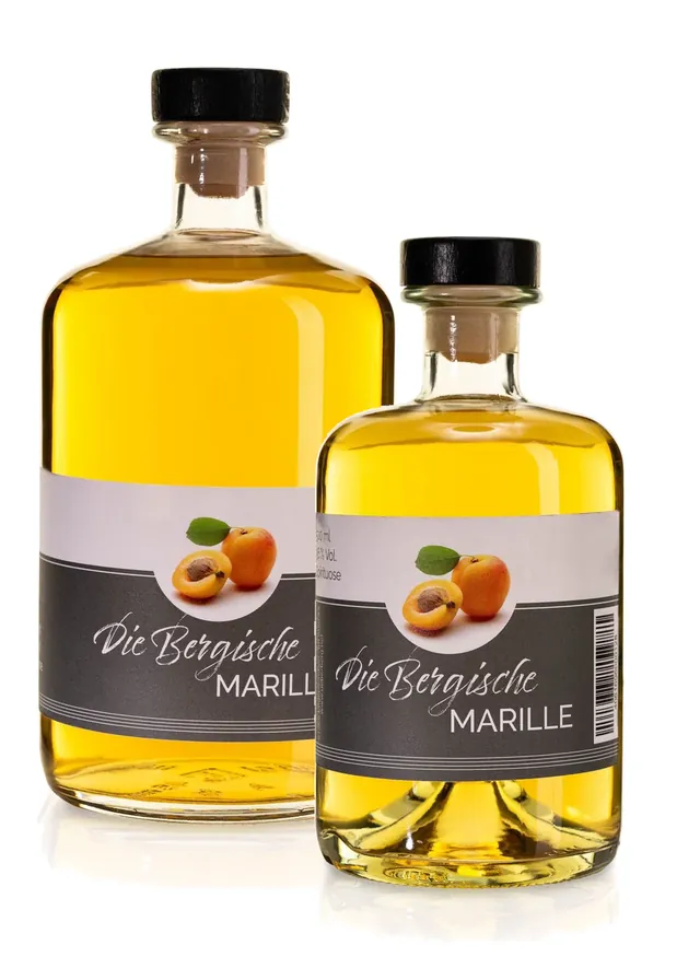 Die Bergische Marille in 1,0 l und 0,5 l